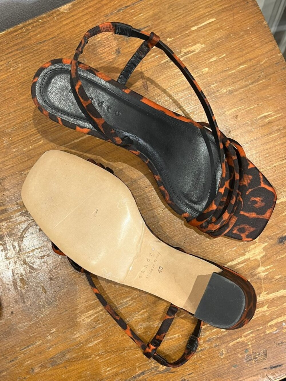 Sandro leopard print heeled sandals - 40 / 9.5 - Picture 5 of 5